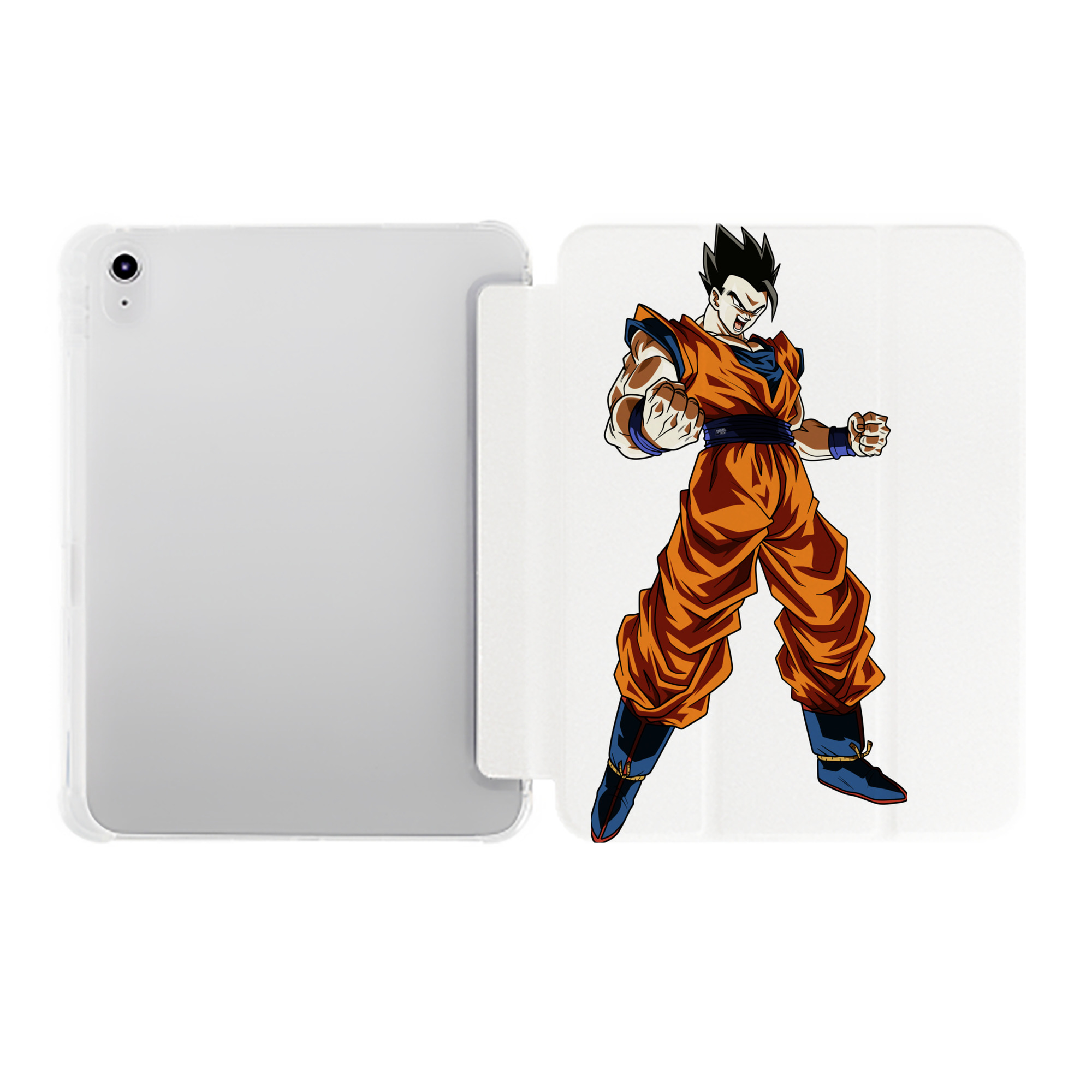 （画像用） ドラゴンボール 孫 悟飯（そんごはん）DRAGON BALL Son Gohan IPad ケース ペン収納付き 三つ折りスタンド PUレザー×シリコン 対応機種9.5/10.5/10.9インチ